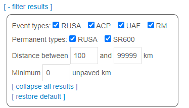 dynamic results filtering